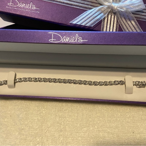 Diamond Bracelet with Silver New in Box - Picture 4 of 5